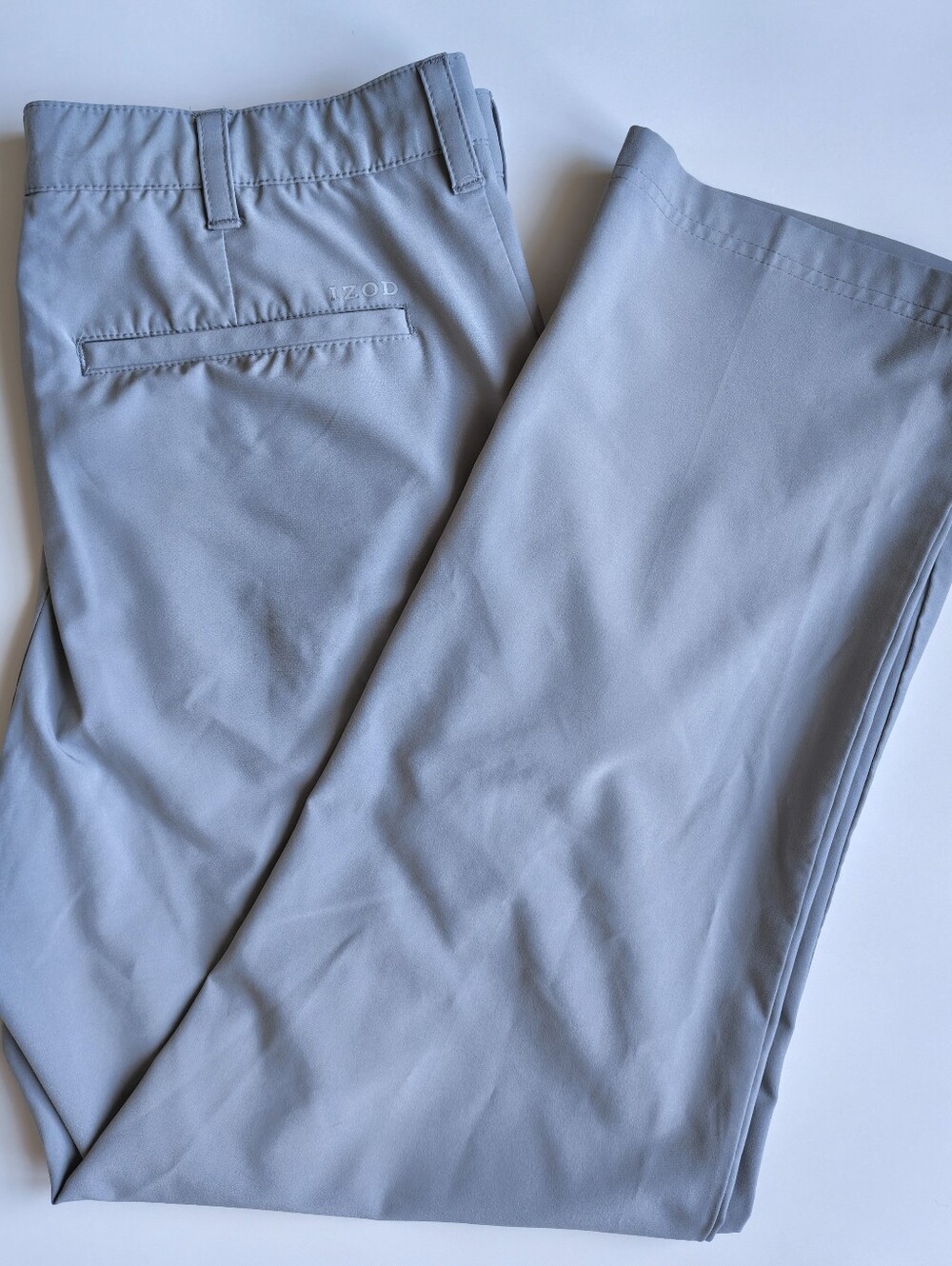 IZOD Men's Light Gray Performance Golf Pants 34 X 30